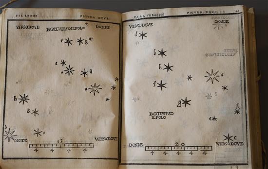 Piccolomini, Alessandro (1508-78) - De le Stelle Fisse Uno and De le Sfera del Mondo, 2 vols in one, qto, contemporary limp vellum, wit